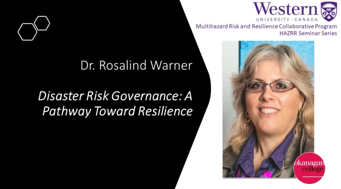 Disaster Risk Governance: A pathway toward resilience